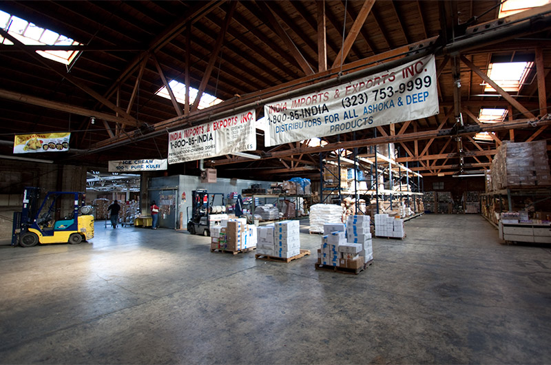 Inside the warehouse of India Imports in Los Angeles, California