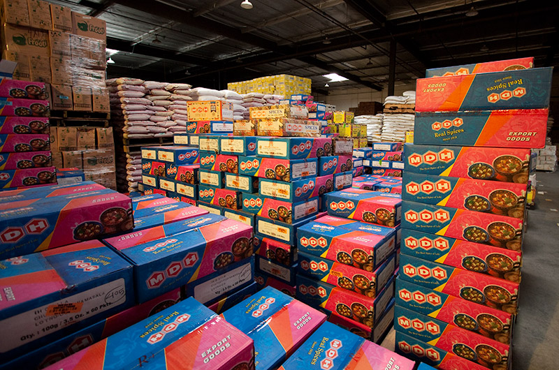 Inside the warehouse of House of Spice in Cerritos, California