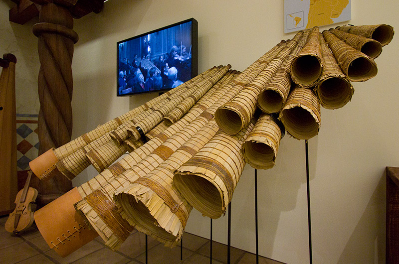 Musical instrument display from Bolivia featured at The Musical Instrument Museum in Phoenix, Arizona