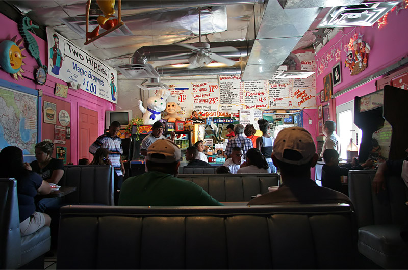 The inside of Long Wong's restaurant in Phoenix, Arizona