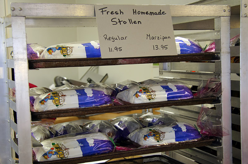 German Stollen, a Christmas treat available freshly made in Phoenix, Arizona