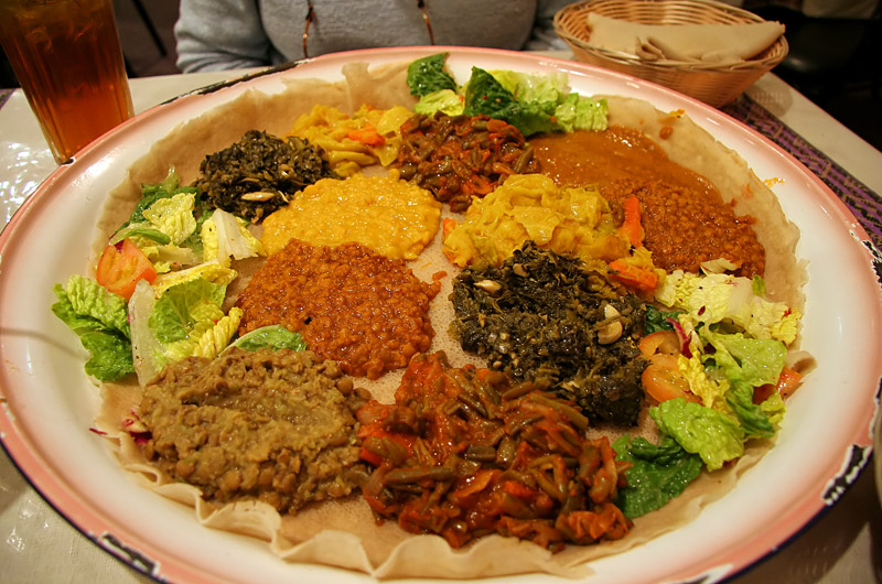 Ethiopian food from Cafe Lalibela in Tempe, Arizona