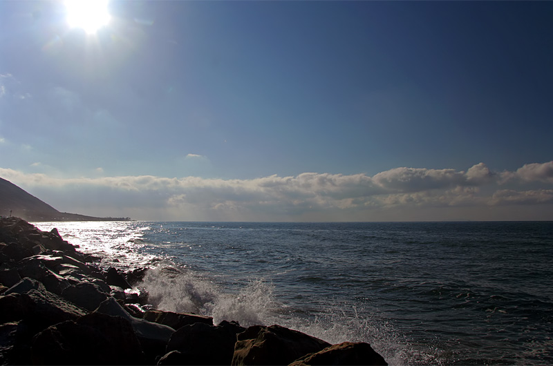 Ocean side south of Santa Barbara, California