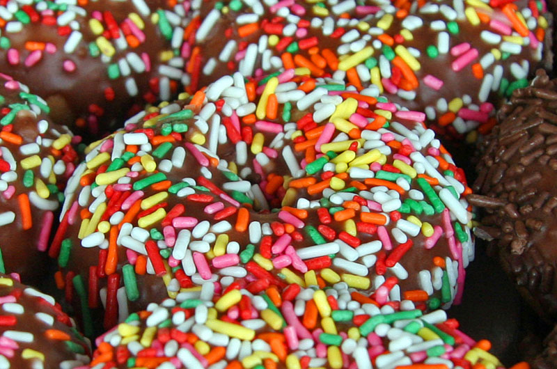 Rainbow Donut from Donut Man in Glendora, California
