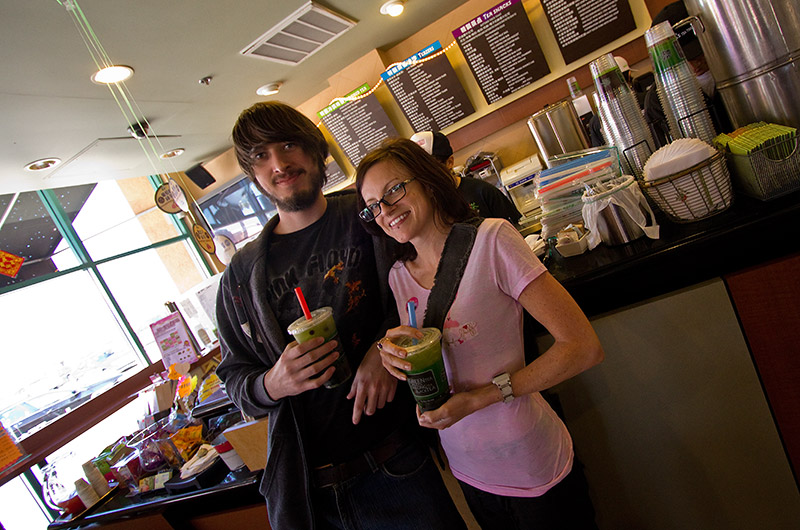 Joe and Rainy at Ten Ren Tea Shop in Rowland Heights, California