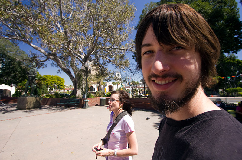 Joe and Rainy on Olvera Street in Los Angeles, California