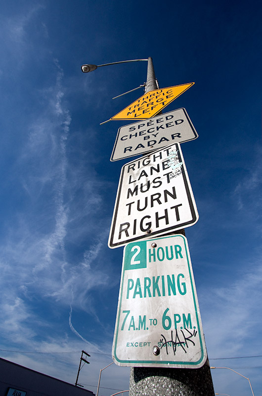 Street signs in Little India located in Artesia, California