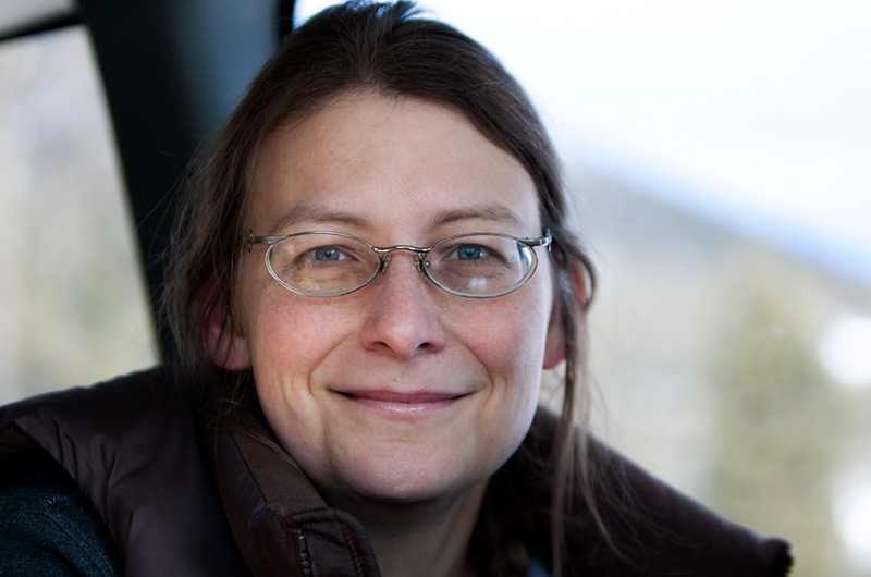 Caroline Wise leaving Yellowstone National Park January 20, 2010