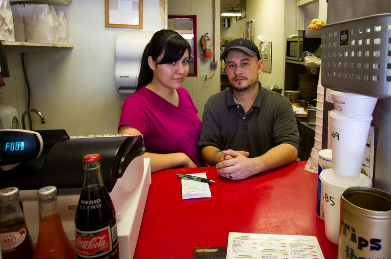 Maria and Nelson Tello, owners of a local donkey shack.