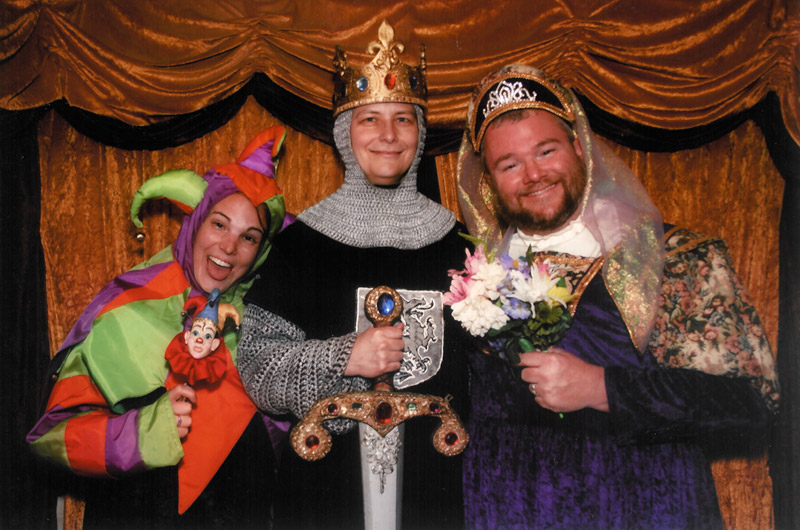 Jessica Aldridge, Caroline Wise, and John Wise at the Renaissance Festival outside of Phoenix, Arizona