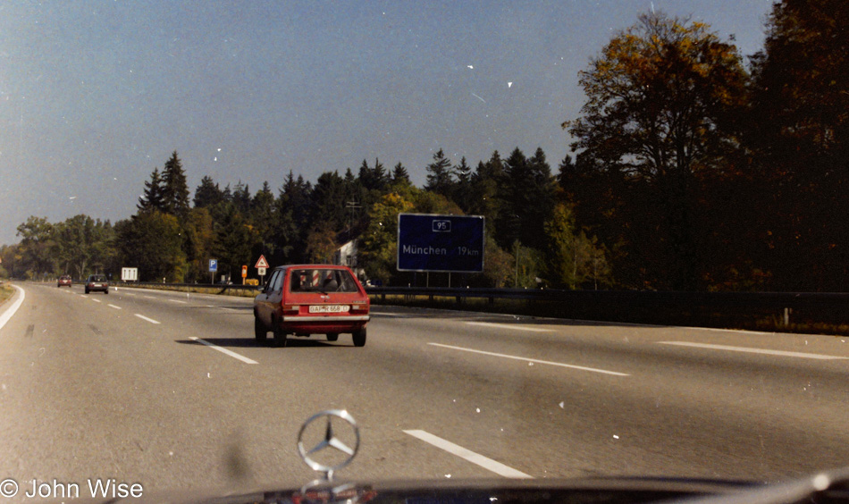 On the Autobahn to Munich, Germany