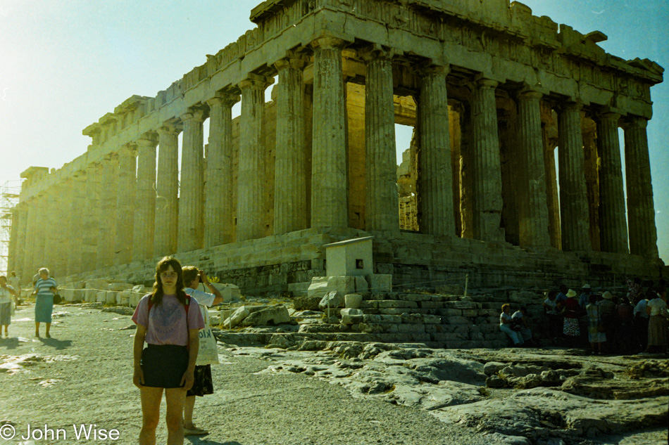 Sheila Wise née Clark in Athens, Greece