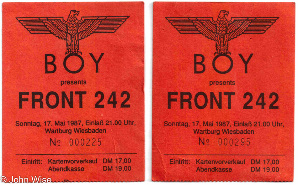 Front 242 17 May 1987 in Wiesbaden, Germany