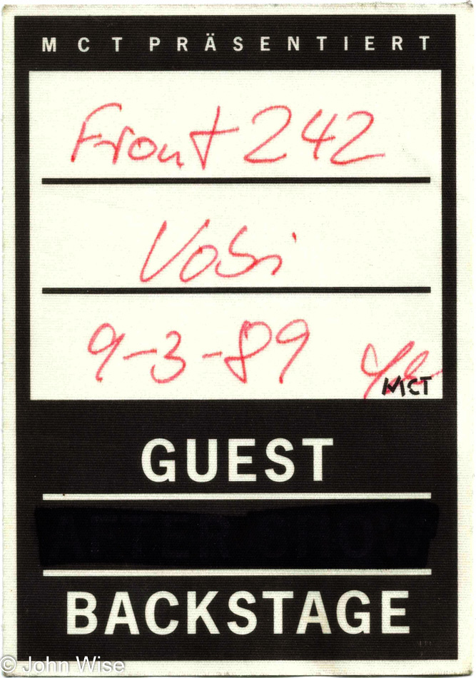 Front 242 9 March 1989 in Frankfurt, Germany
