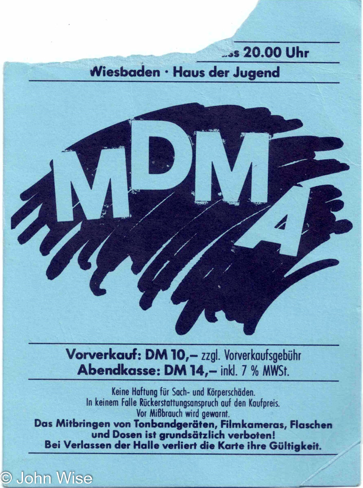 MDMA 28 October 1988 in Wiesbaden, Germany