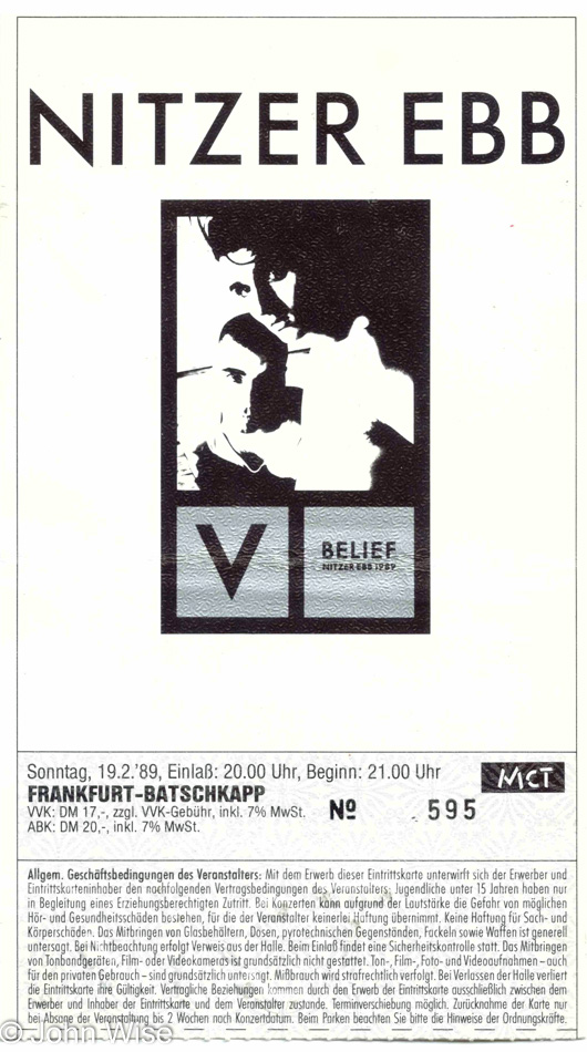 Nitzer Ebb 19 February 1989 in Frankfurt, Germany