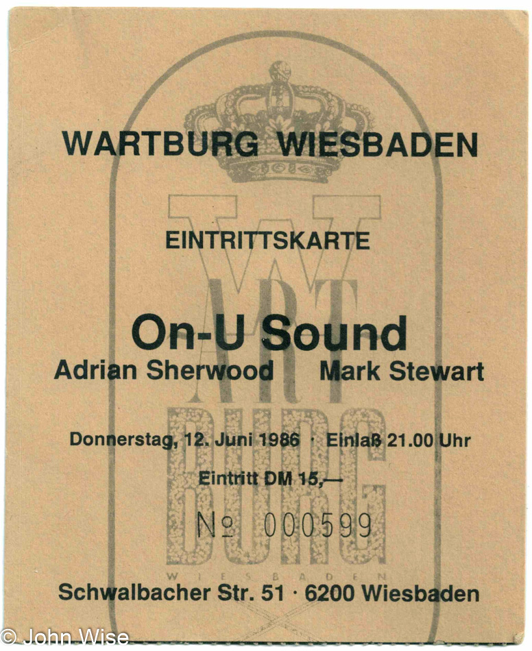 On U Sound 12 June 1986 in Wiesbaden, Germany
