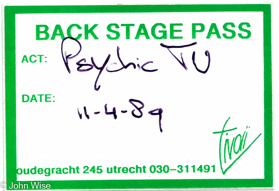 Psychic TV 11 April 1989 at Tivoli in Utrecht, Netherlands