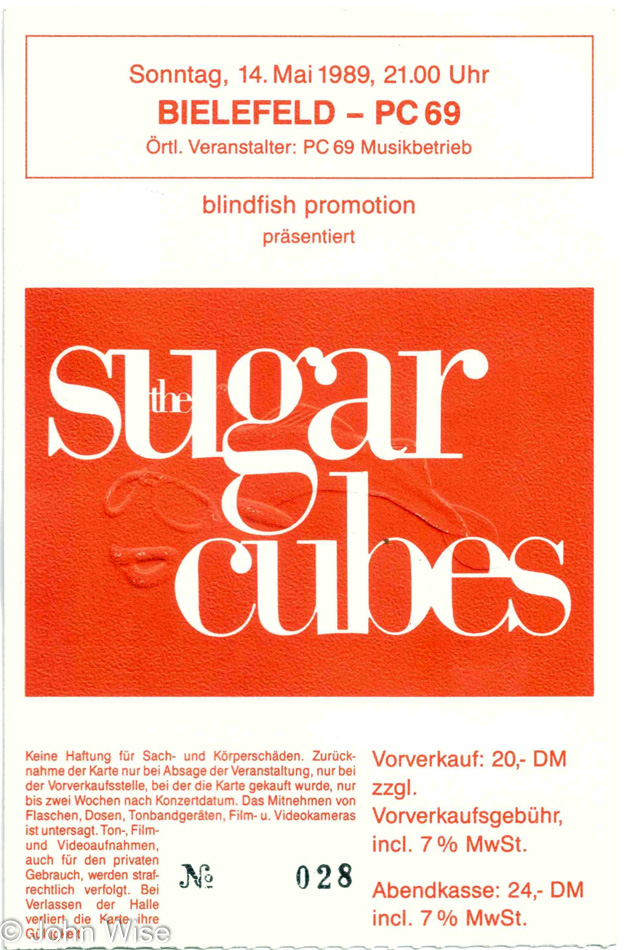 Sugarcubes 14 May 1989 in Bielefeld, Germany