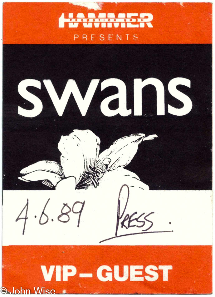 Swans 4 June 1989 in Frankfurt, Germany