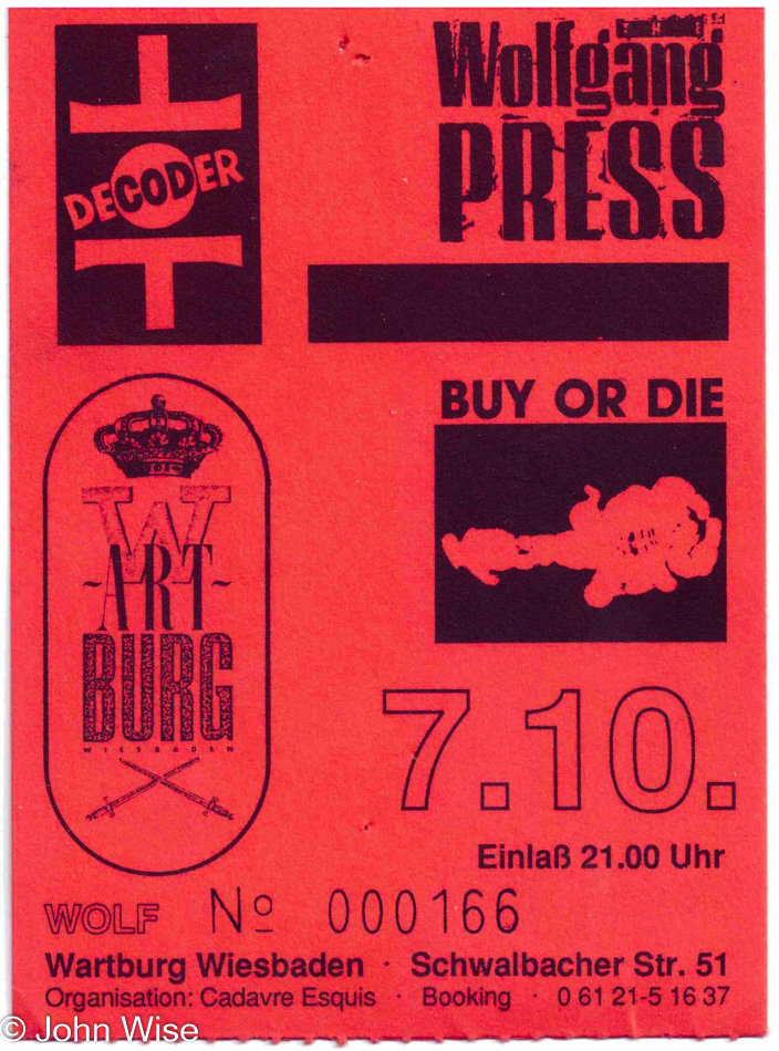 Wolfgang Press 7 October 1986 in Wiesbaden, Germany