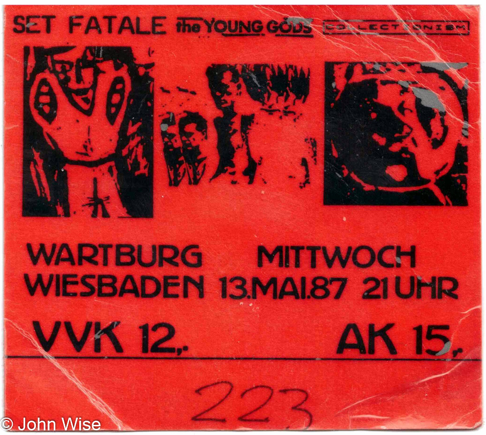 Young Gods 13 May 1987 in Wiesbaden, Germany