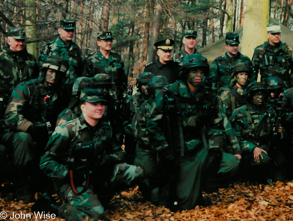 John Wise and Bernard W. Rogers Supreme Allied Commander Europe at Rhein Main Airbase in Frankfurt, Germany early 1987