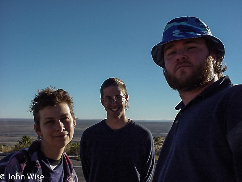 John Wise, Caroline Wise, and Mark Shimer at Carlsbad Caverns in New Mexico