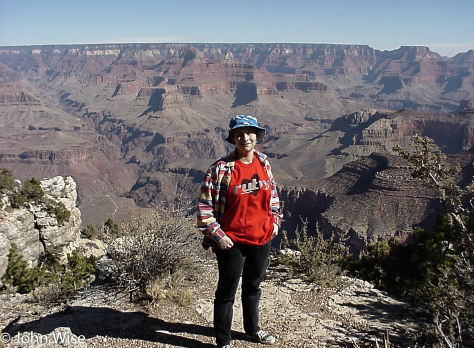 Caroline Wise at the Grand Canyon National Park, Arizona