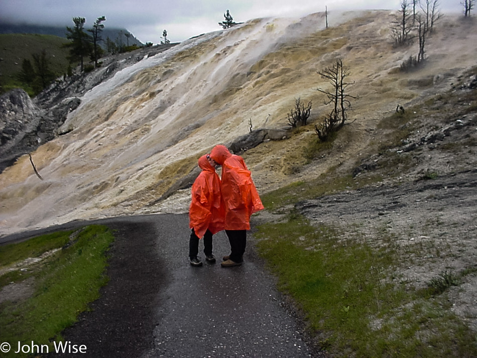 Caroline Wise and John Wise in Yellowstone National Park, Wyoming