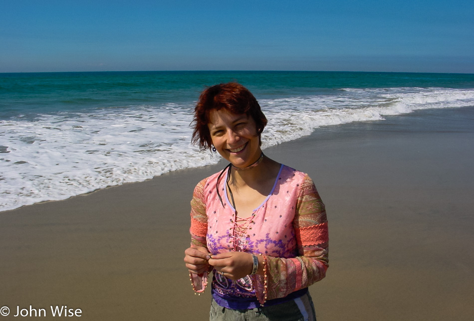 Caroline Wise at Huntington Beach, California