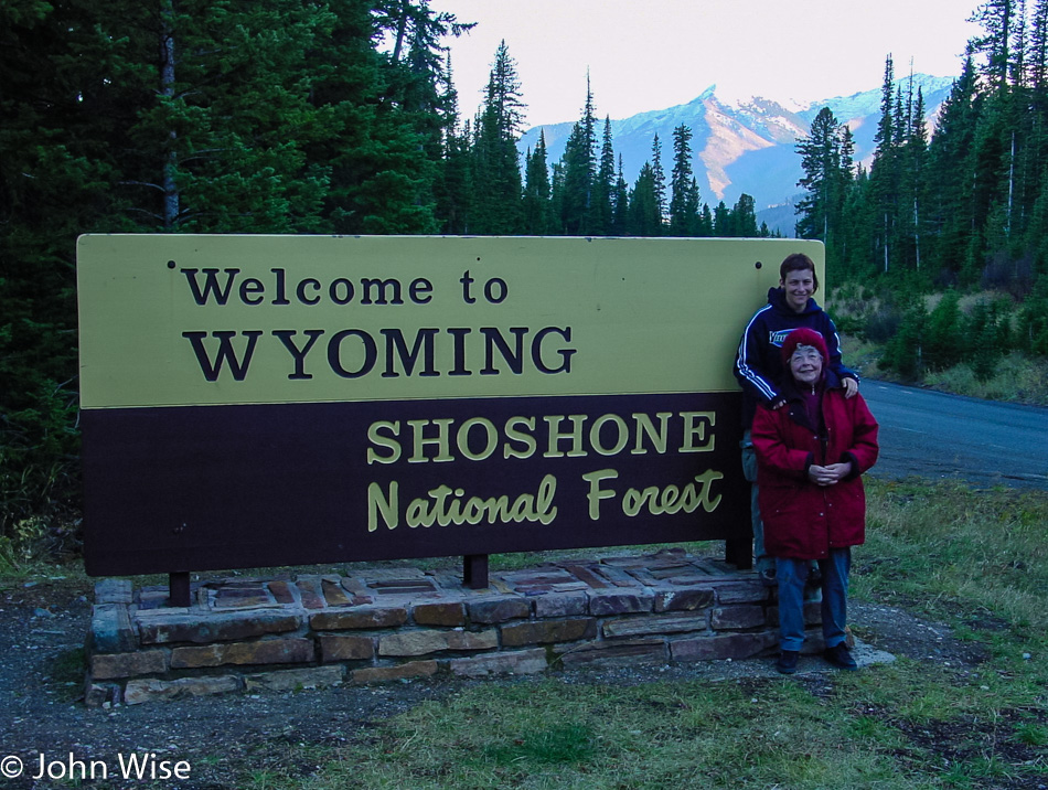 Jutta Engelhardt and Caroline Wise at Yellowstone National Park in Wyoming