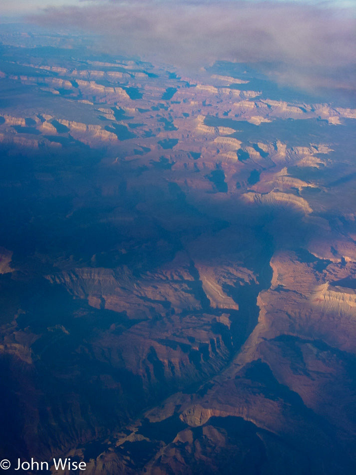 Grand Canyon National Park in Arizona from the air