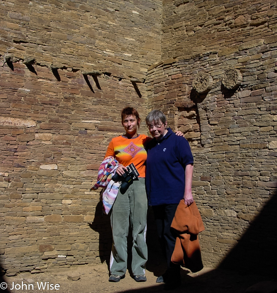 Caroline Wise and Jutta Engelhardt at Chaco Culture National Historical Park in New Mexico