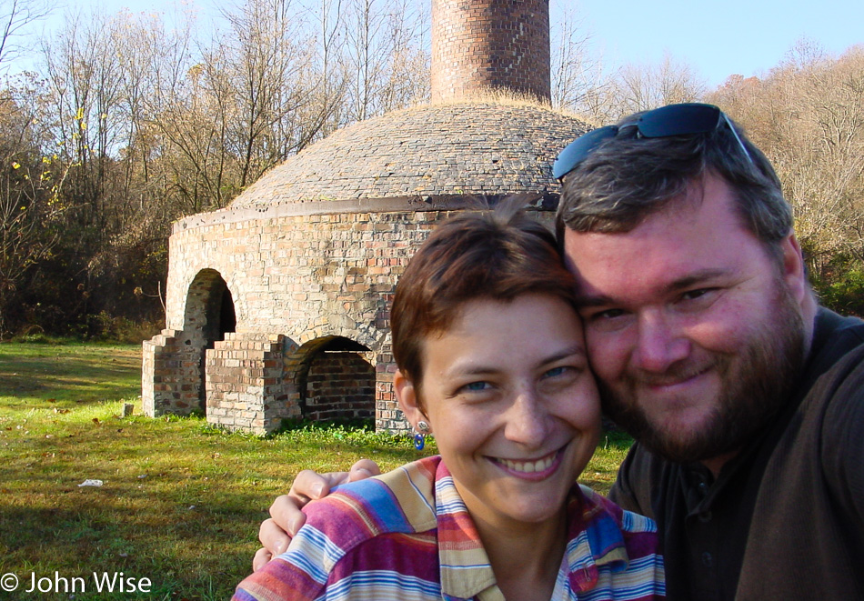 Caroline Wise and John Wise at the Nelsonville Brick Plant in Nelsonville, Ohio