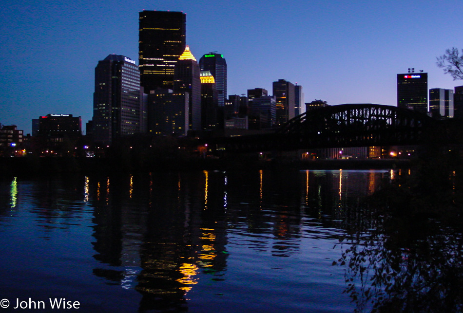 Pittsburgh, Pennsylvania at dusk