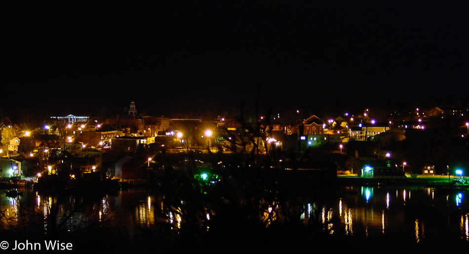 Somewhere between Belfast and Trenton, Maine at night