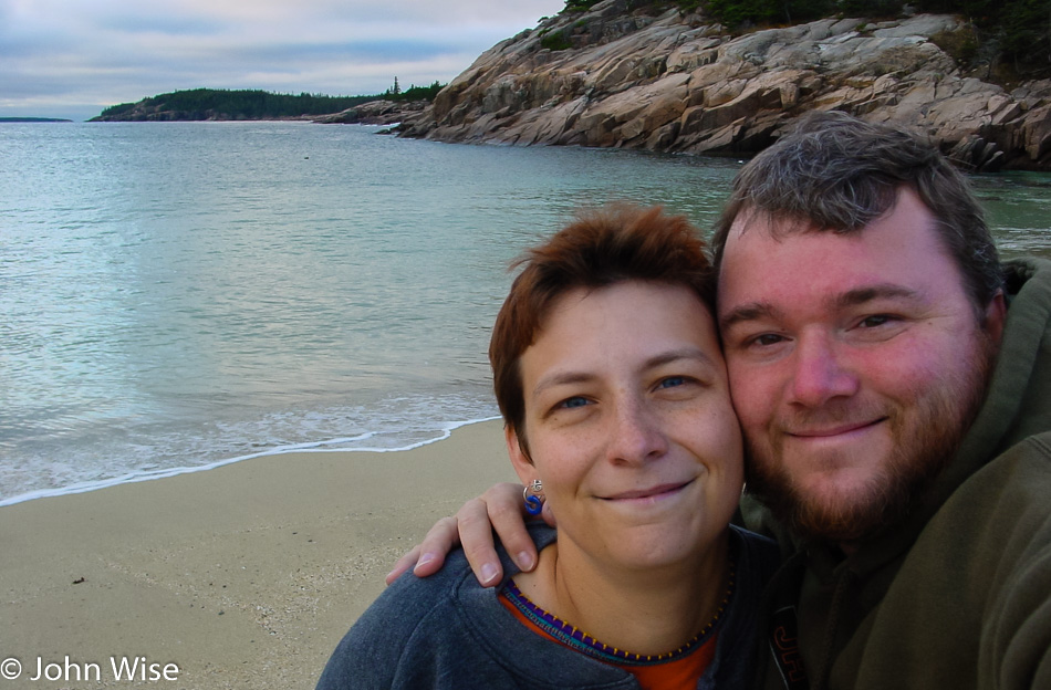 Caroline Wise and John Wise at Frenchman Bay in Acadia National Park, Maine