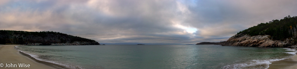 Panorama of Frenchman Bay in Acadia National Park, Maine