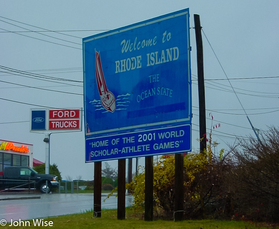 Rhode Island state sign