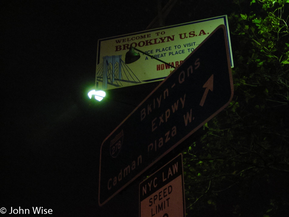 Sign pointing to Brooklyn