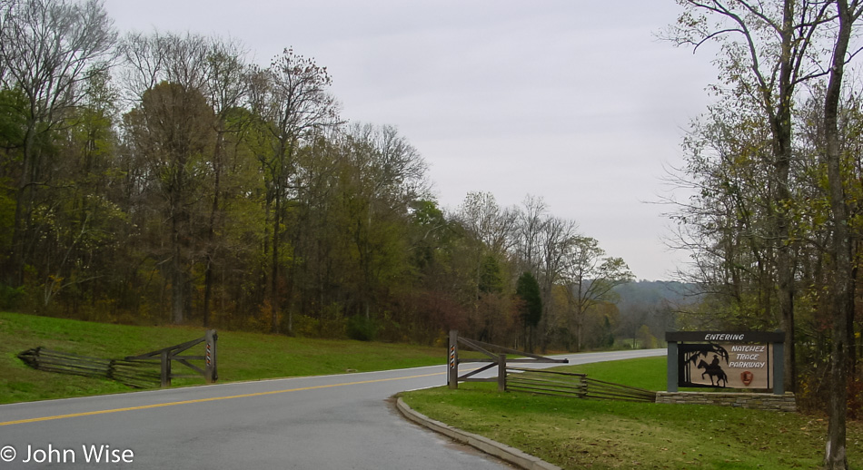 Northern terminus of the Natchez Trace Parkway near Nashville, Tennessee