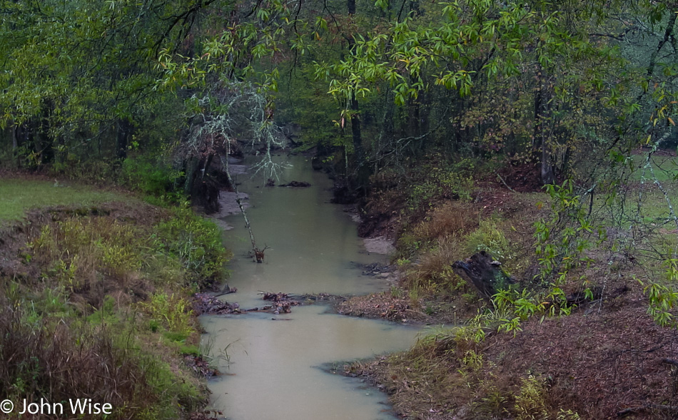 Creek along the Natchez Trace Parkway in Mississippi 