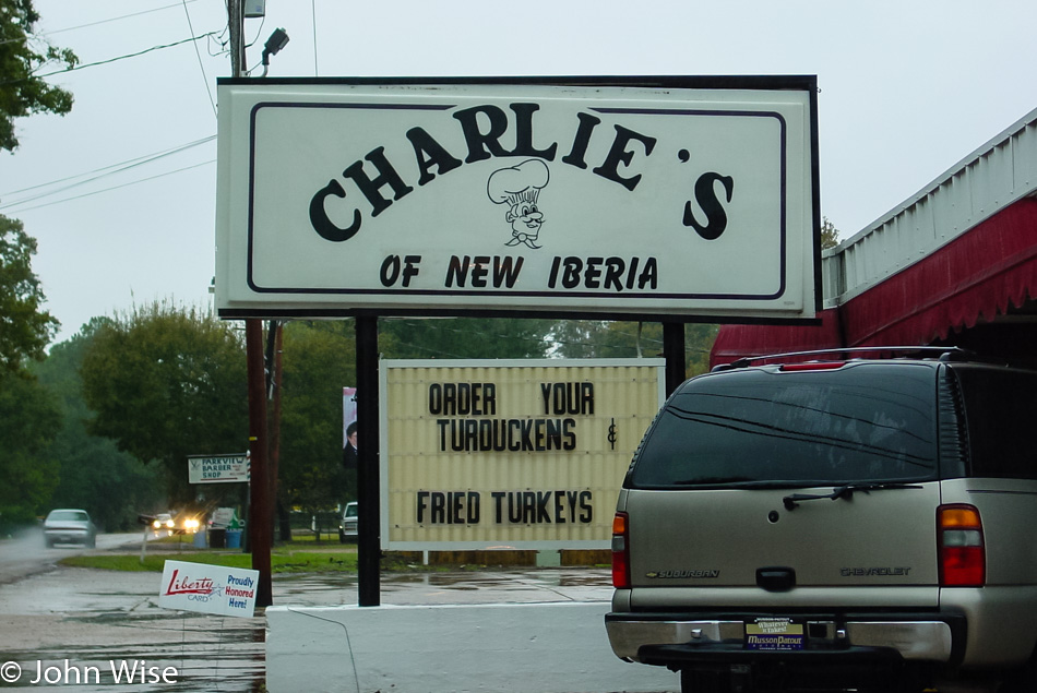 The mythical Turducken from Charlie's of New Iberia, Louisiana