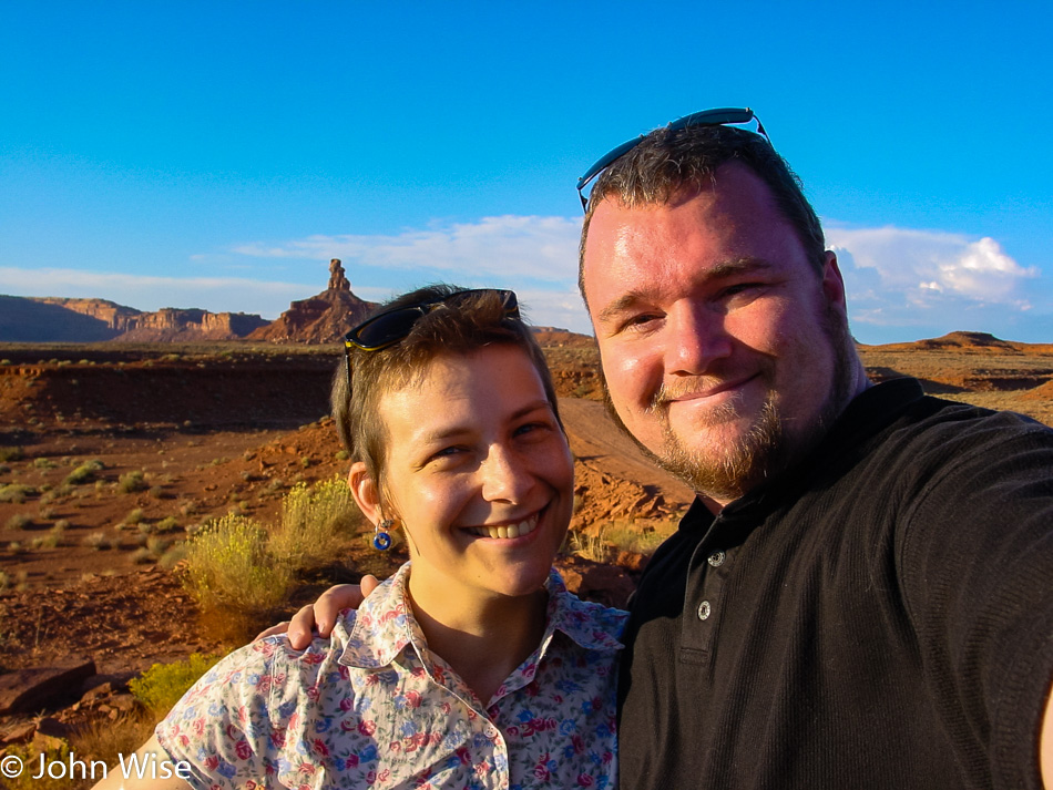 Caroline Wise and John Wise in Valley of the Gods, Utah