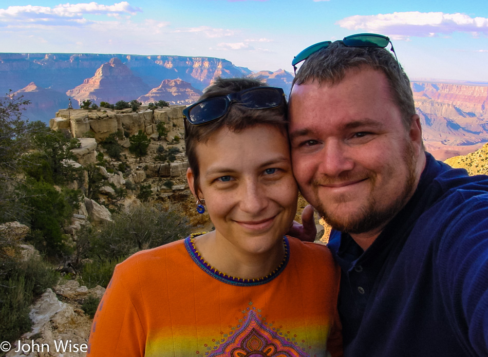 Caroline Wise and John Wise at Grand Canyon National Park, Arizona