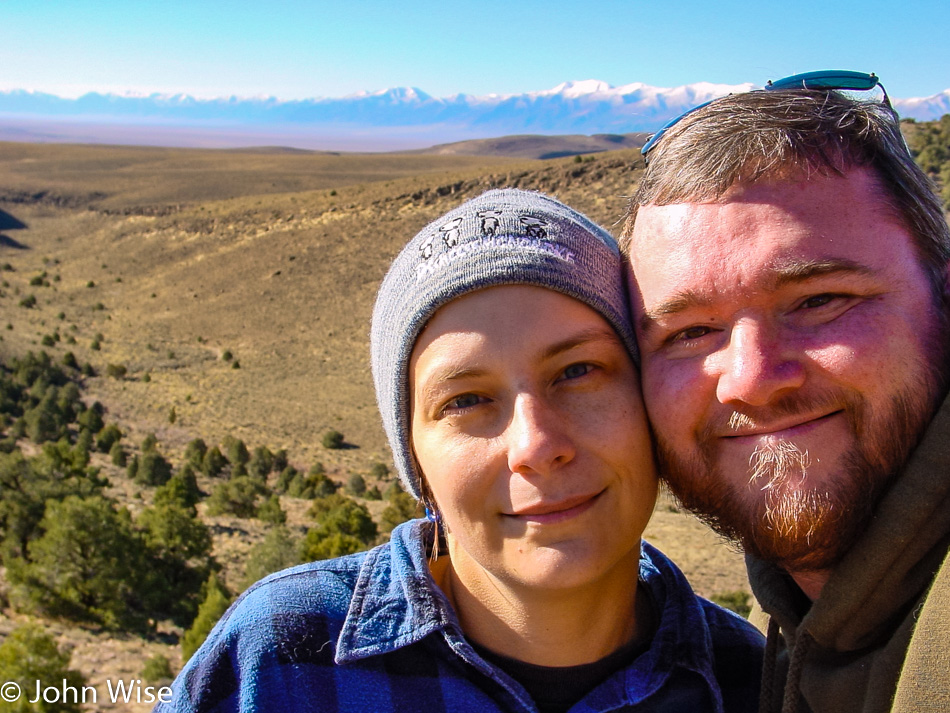 Caroline Wise and John Wise Along Highway 50 in Nevada