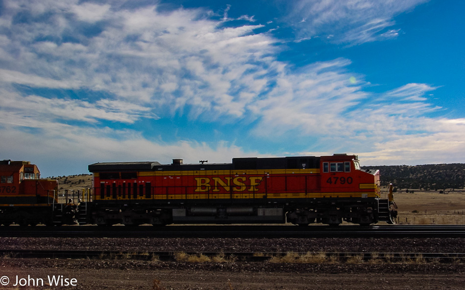 Train off Route 66 in northern Arizona