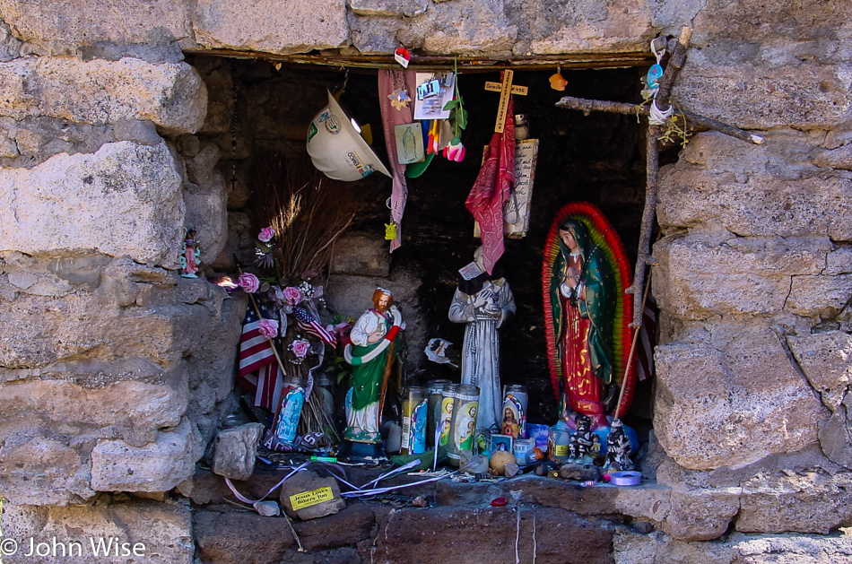 Roadside shrine on highway 60 in Arizona