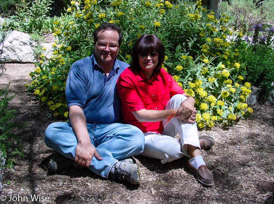 Arturo Silva and Guadalupe Silva at the garden in Arizona
